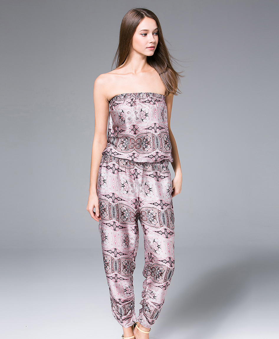 Jumpsuits - Off-the-shoulder Printed Jumpsuit